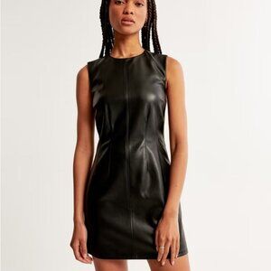 Abercrombie leather mini sleeveless dress